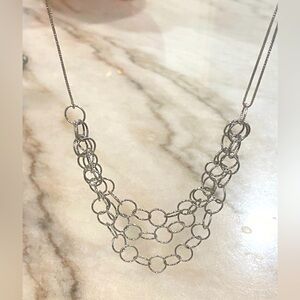 Vintage Sterling Link Bubble Sterling Silver Necklace